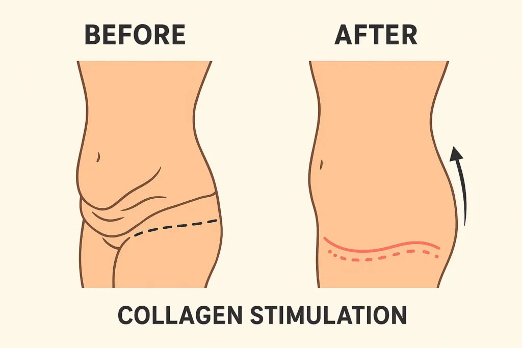 Before and after results for sagging skin after weight loss injections Midhurst