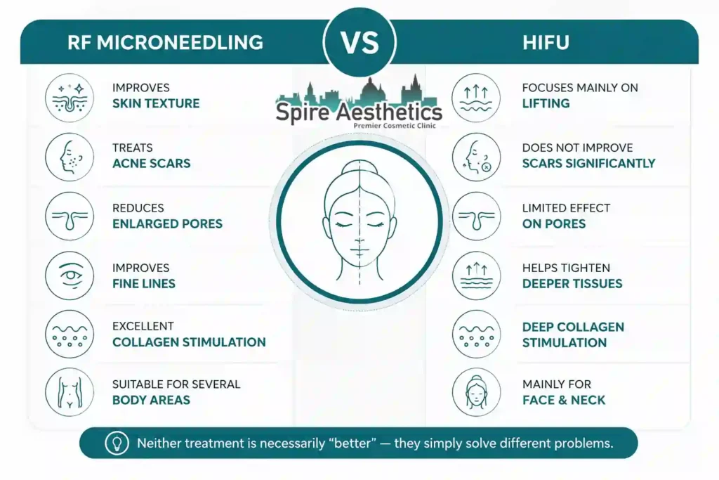 RF Microneedling vs HIFU: Which Treatment Gives Better Results Midhurst?